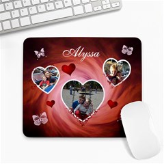 Large Mousepad - Hearts & Butterflies