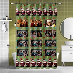 santa shower curtain2 - Shower Curtain 48  x 72  (Small)