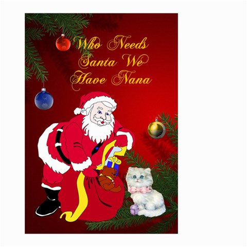 Who Needs Santa Small Garden Flag 2 Sides By Kim Blair Front