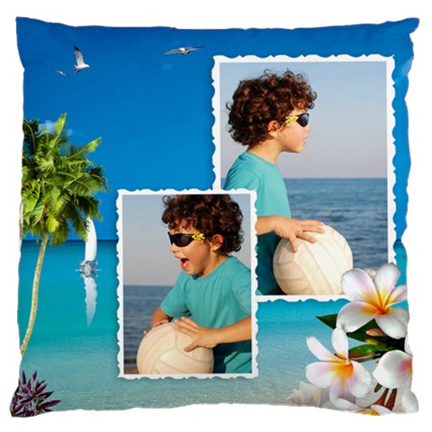 Beach House Large Cushion Case (2 Sided) By Deborah Front
