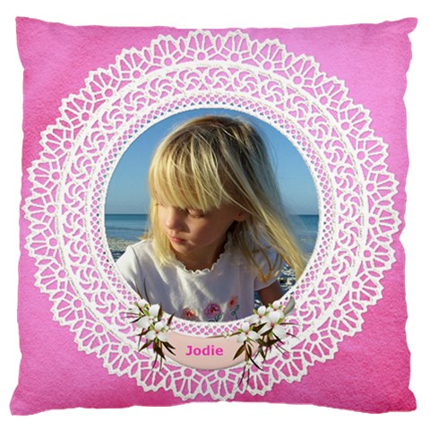 Lace Large Cushion Case (2 Sided) By Deborah Front
