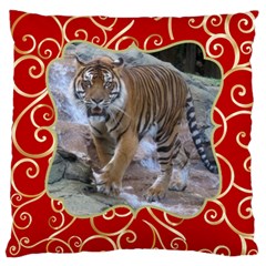 Red and Gold Large Cushion Case (2 sided) - Large Cushion Case (Two Sides)