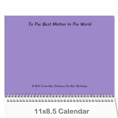 Mom - Wall Calendar 11  x 8.5  (12-Months)