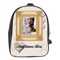 Cream Baroque Personalized Photo Backpack - School Bag (Large) Cream Baroque Personalized Photo Backpack - School Bag (Large)