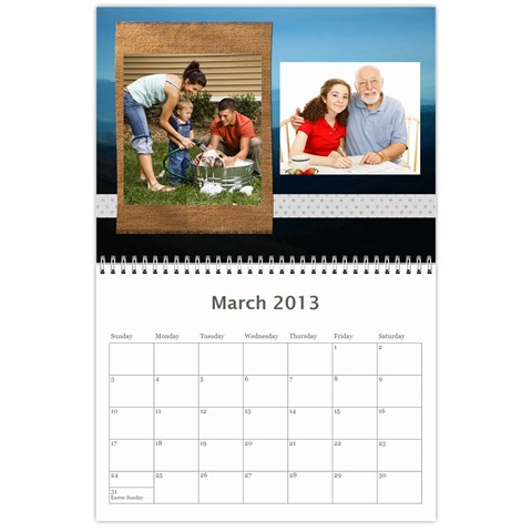 Black Elegance Custom Photo Calendar By Angela Mar 2013