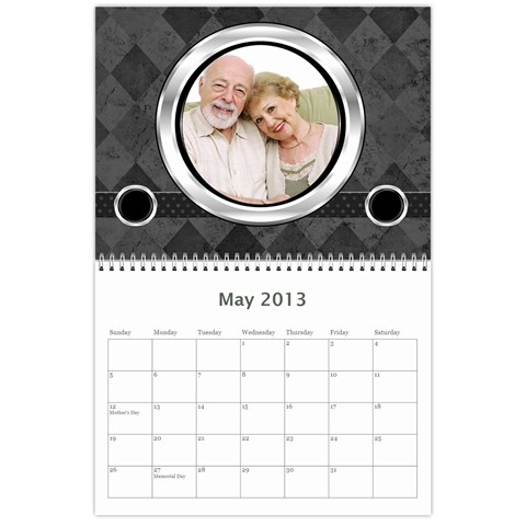 Black Elegance Custom Photo Calendar By Angela May 2013