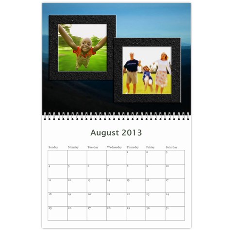 Black Elegance Custom Photo Calendar By Angela Aug 2013