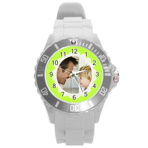 Chartreuse Green/white Photo Frame Watch By Angela Front