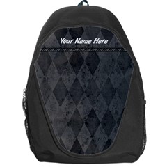 Black/Gray Personalized Name Backpack Rucksack - Backpack Bag