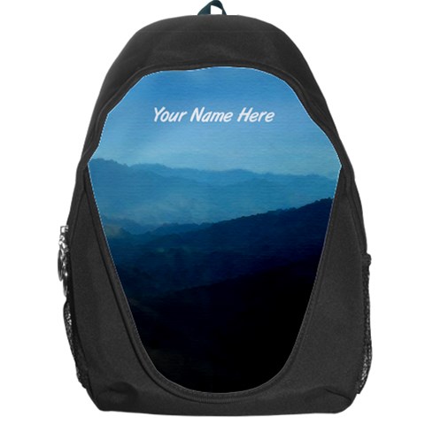 Mountain Scene Personalized Name Backpack Rucksack By Angela Front
