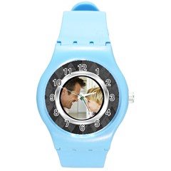 Silver/Gray Photo Frame Watch - Round Plastic Sport Watch (M) Silver/Gray Photo Frame Watch - Round Plastic Sport Watch (M)