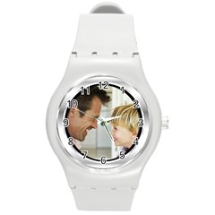 Silver Photo Frame Watch - Round Plastic Sport Watch (M) Silver Photo Frame Watch - Round Plastic Sport Watch (M)