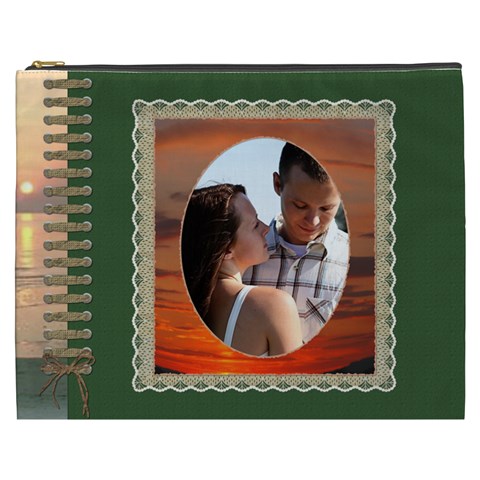 Sunset Xxxl Cosmetic Bag By Lil Front