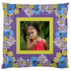 Precious Poppy Large Cushion Case - Large Cushion Case (One Side)