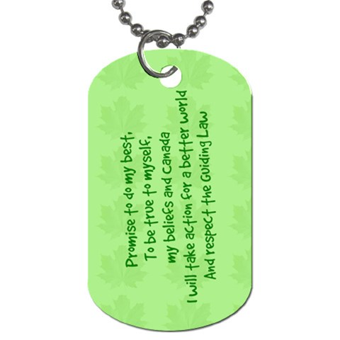 Guiding Dog Tag Back