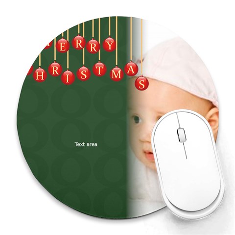 Xmas By Wood Johnson 8 x8  Round Mousepad - 2