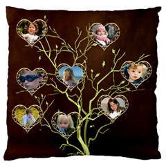 Family Tree Large Cushion Case - Large Cushion Case (One Side)