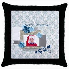 xmas - Throw Pillow Case (Black)