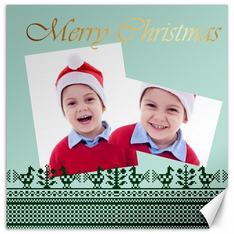Merry Christmas By Clince 11.4 x11.56  Canvas - 11