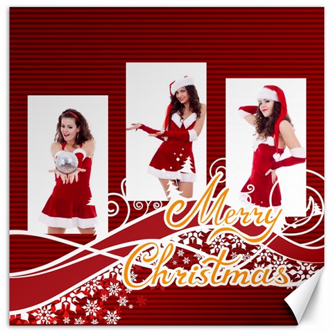Merry Christmas By Clince 11.4 x11.56  Canvas - 12