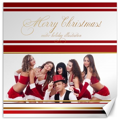 Merry Christmas By Clince 11.4 x11.56  Canvas - 13