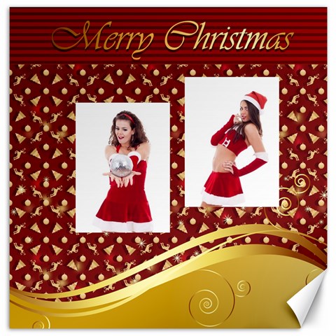 Merry Christmas By Clince 11.4 x11.56  Canvas - 5
