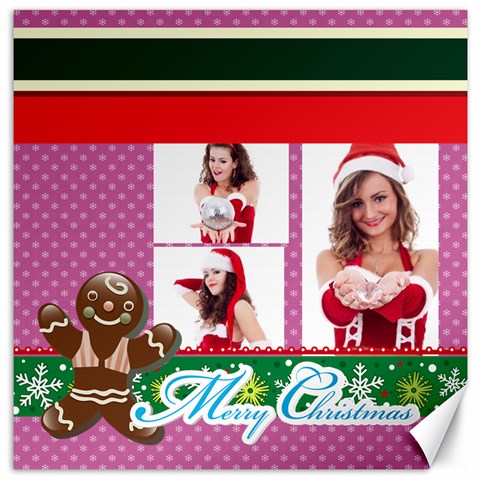 Merry Christmas By Clince 11.4 x11.56  Canvas - 9