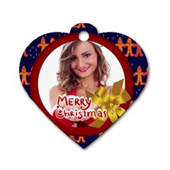 xmas - Dog Tag Heart (One Side)