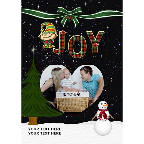 Joy 7x5 3d Card By Lil Inside