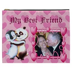 Pink Heart Cosmetic Bag (XXXL) 2 sides (7 styles) Pink Heart Cosmetic Bag (XXXL) 2 sides (7 styles)