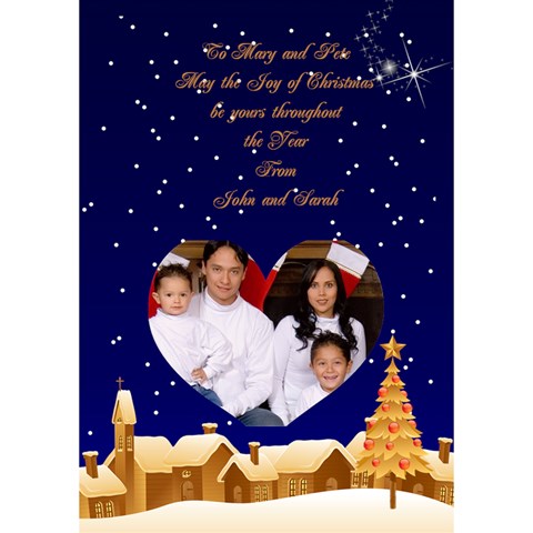 Christmas Village Heart 3d Card By Deborah Inside