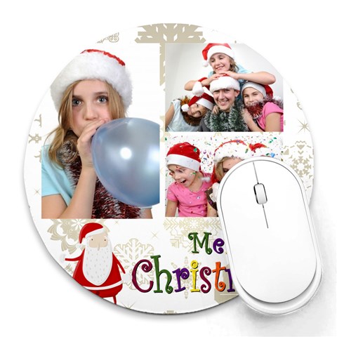 Xmas By M Jan 8 x8  Round Mousepad - 12