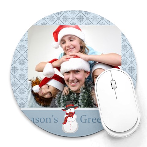 Xmas By M Jan 8 x8  Round Mousepad - 17