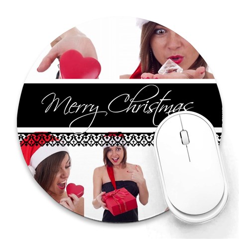 Xmas By M Jan 8 x8  Round Mousepad - 8