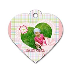 baby - Dog Tag Heart (One Side)