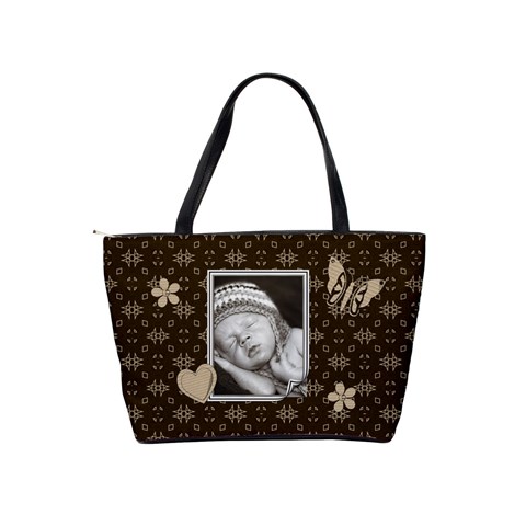 Pretty Brown Classic Shoulder Handbag By Lil Back