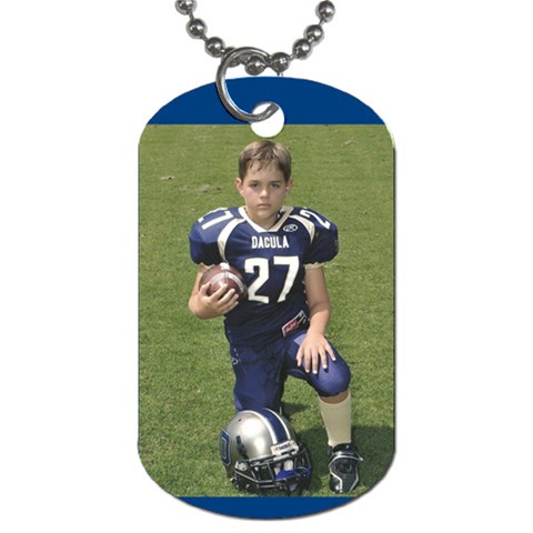 Football Dog Tag By Bethany Back