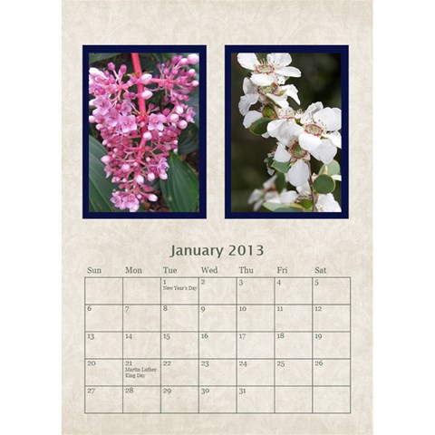 Damask Dream Desktop Calendar 2013 By Mim Jan 2013