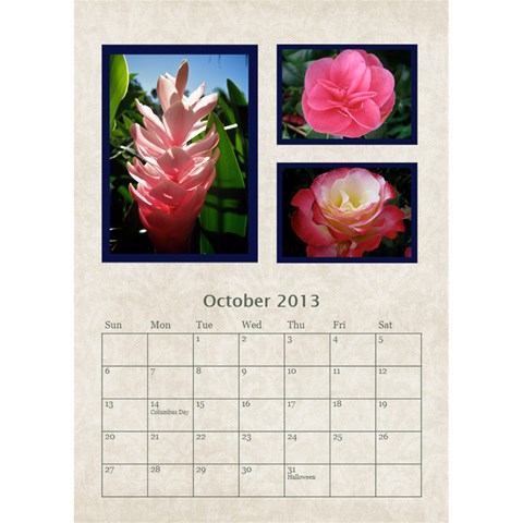 Damask Dream Desktop Calendar 2013 By Mim Oct 2013
