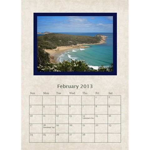 Damask Dream Desktop Calendar 2013 By Mim Feb 2013
