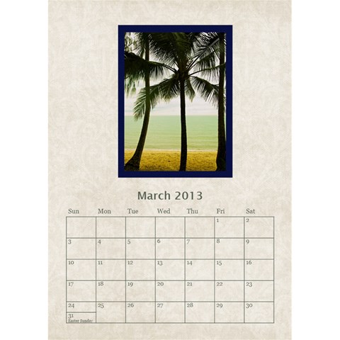 Damask Dream Desktop Calendar 2013 By Mim Mar 2013