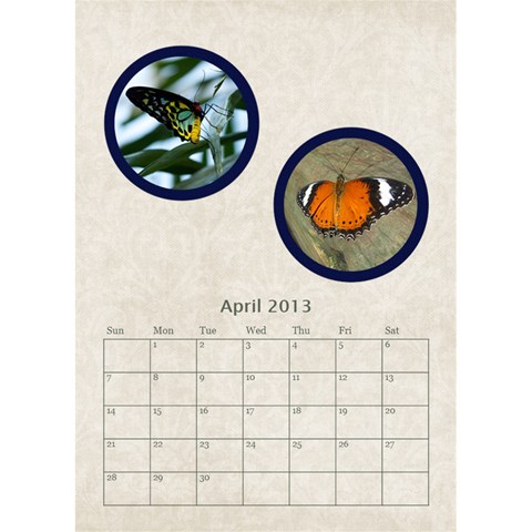Damask Dream Desktop Calendar 2013 By Mim Apr 2013
