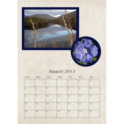 Damask Dream Desktop Calendar 2013 By Mim Aug 2013