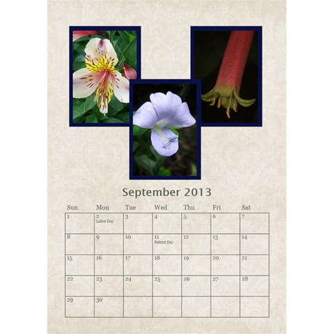 Damask Dream Desktop Calendar 2013 By Mim Sep 2013