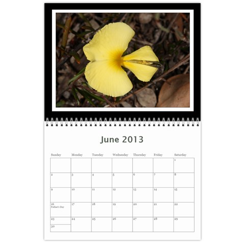 2013 Basic Black & White Calendar By Mim Jun 2013