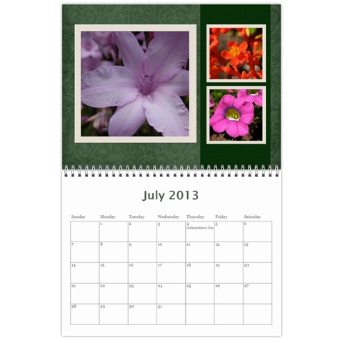 Damask Calendar For 2013 By Mim Jul 2013