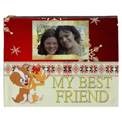 red snowflake cosmetic Bag (XXXL) 2 sides red snowflake cosmetic Bag (XXXL) 2 sides