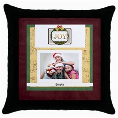 xmas - Throw Pillow Case (Black)