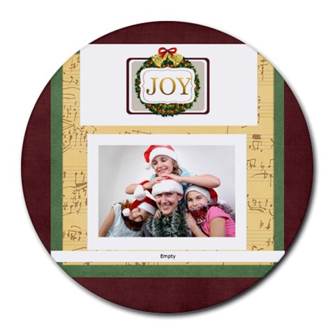Xmas By Jo Jo 8 x8  Round Mousepad - 1