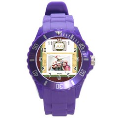 xmas - Round Plastic Sport Watch (L)